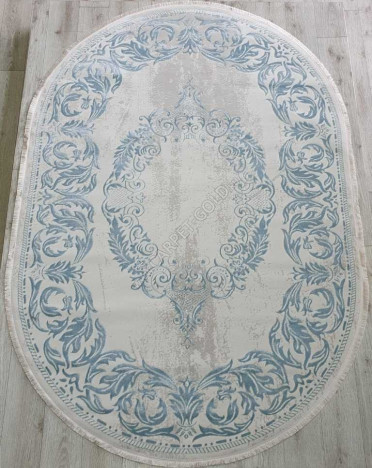 Ковер турецкий 36567A Amatis Lux (Акрил, синий) овальный