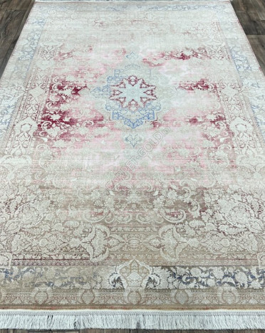 Иранский ковер Iran CLEOPATRA 5303 (Бамбуковый шелк, бежевый, красный)