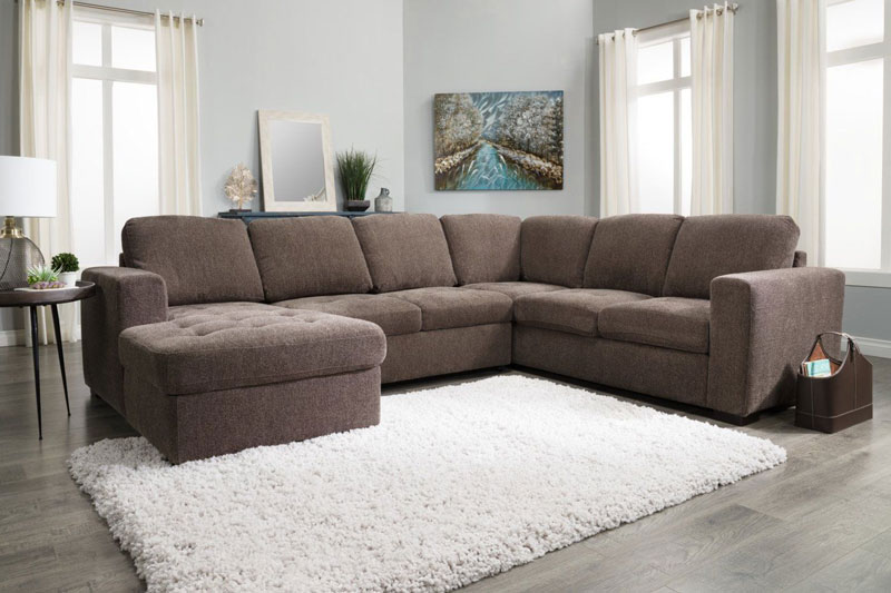 Ковер с длинным ворсом к угловому диван